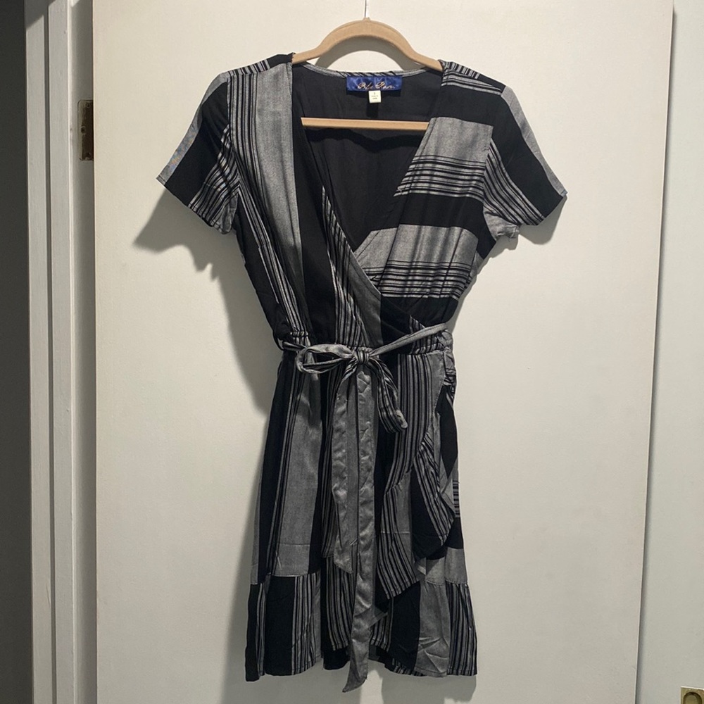 Black wrap dress